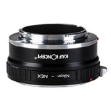 K&F Concept Nikon F -> Sony E-mount Lens Adapter - Copper Edition