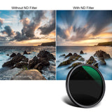 K&F Concept Variable Pro ND8-2000 Neutral Density Lens Filter - 82mm