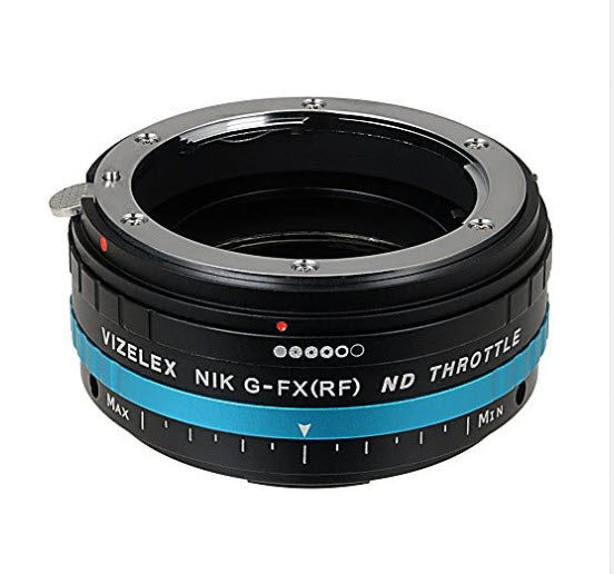 Clearance: Vizelex ND Throttle - Nikon Nikkor F Mount G-Type Lens to FujiFilm X-Mount - w/Aperture Control Dial and Variable ND Filter